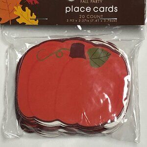 Lot of 4 Thanksgiving Pumpkin Place Cards Fall Party Orange 20ct ea 2.9"x2.2"